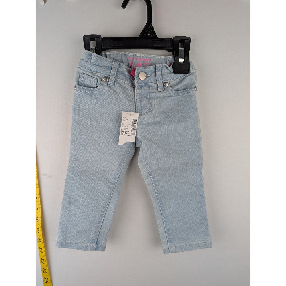 The Children's Place Toddler Girls Skinny Jeans Light Sky Wash Blue 9-12M NWT